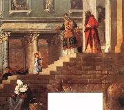 TIZIANO Vecellio Presentation of the Virgin at the Temple (detail) er Spain oil painting reproduction